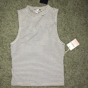 Black and white striped tank top